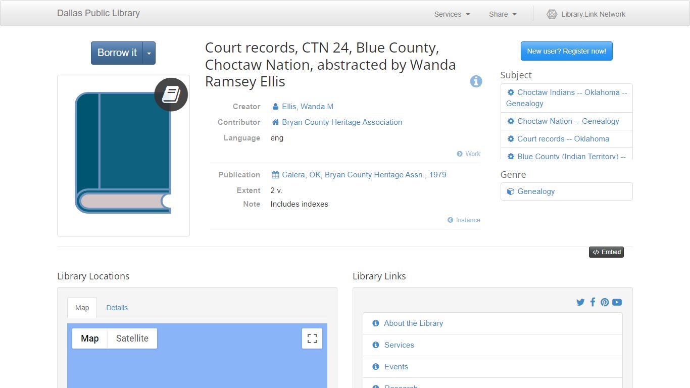 Court records, CTN 24, Blue County, Choctaw Nation - Dallas Public Library